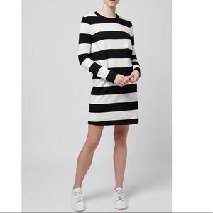 Topshop Boutique Mono Stripe dress